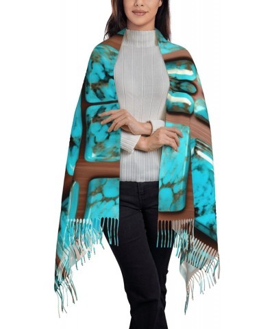 Print Tassel Scarf, Oversized Thick Scarf, Soft Scarves, Ideal Fall Winter Scarf Shawl $13.33 Scarves