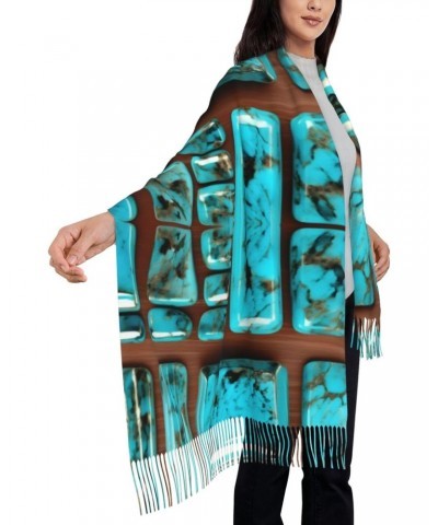 Print Tassel Scarf, Oversized Thick Scarf, Soft Scarves, Ideal Fall Winter Scarf Shawl $13.33 Scarves