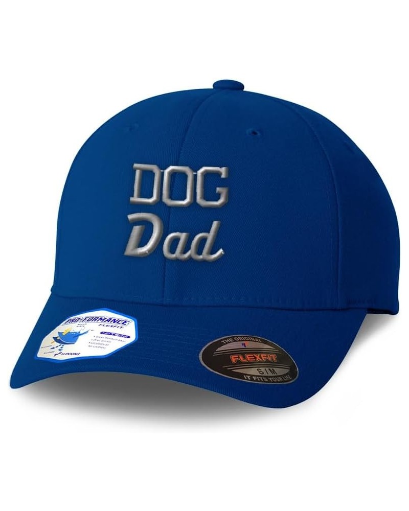 Custom Flexfit Hats for Men & Women Dog Dad Embroidery Dogs Polyester Dad Hat Baseball Cap Royal Blue Design Only $17.50 Base...