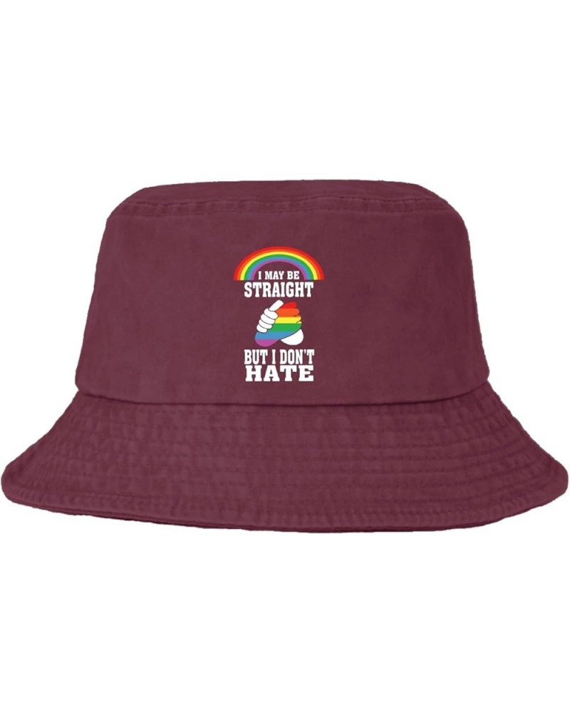 I'm Straight But I Dont Hate Bucket Hats Bucket Hat Funny Womens Hats Beach Accessories for Travel Must Haves Deep Rose $11.8...