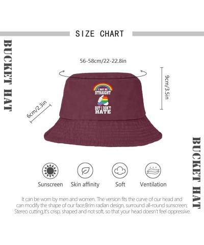 I'm Straight But I Dont Hate Bucket Hats Bucket Hat Funny Womens Hats Beach Accessories for Travel Must Haves Deep Rose $11.8...