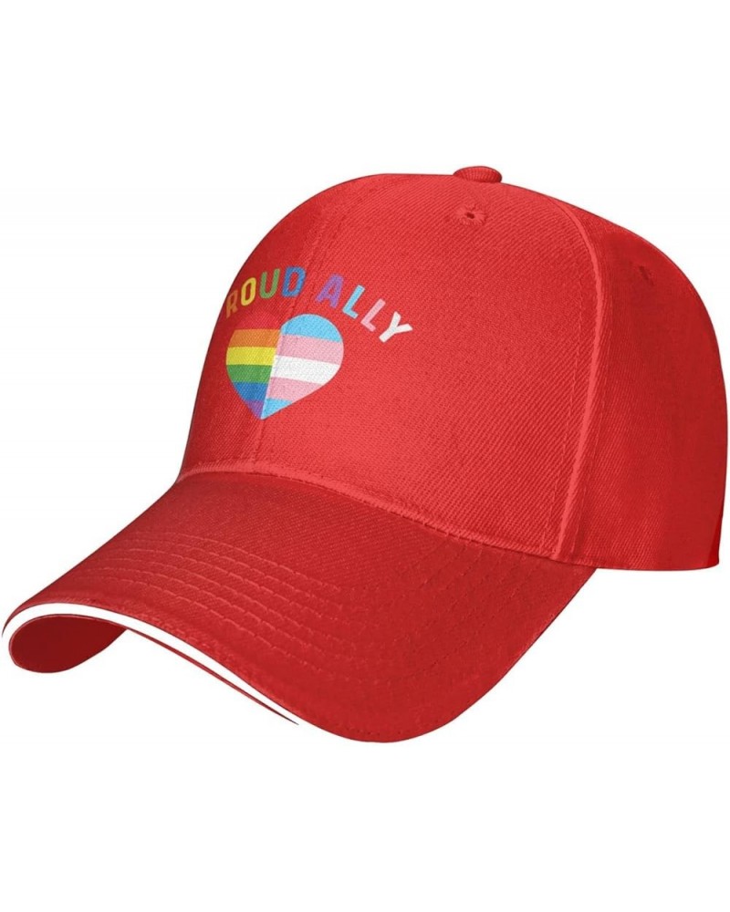 Pride Month LGBTQ Gay Pride Ally Hat Baseball Cap Sports Casquette Adjustable Dad Trucker Hat Red $10.43 Baseball Caps