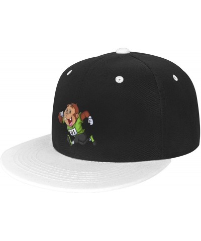 Handsome Monkey Baseball Cap for Men Women Snapback Hat Adjustable Flat Bill Hats White $13.60 Baseball Caps