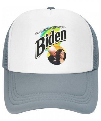 The Quicker Sniffer Upper Biden Baseball Hats for Men Adjustable Dad Hat Gift for Men/Women Trucker Cap Gray $9.54 Baseball Caps