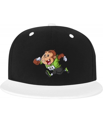 Handsome Monkey Baseball Cap for Men Women Snapback Hat Adjustable Flat Bill Hats White $13.60 Baseball Caps