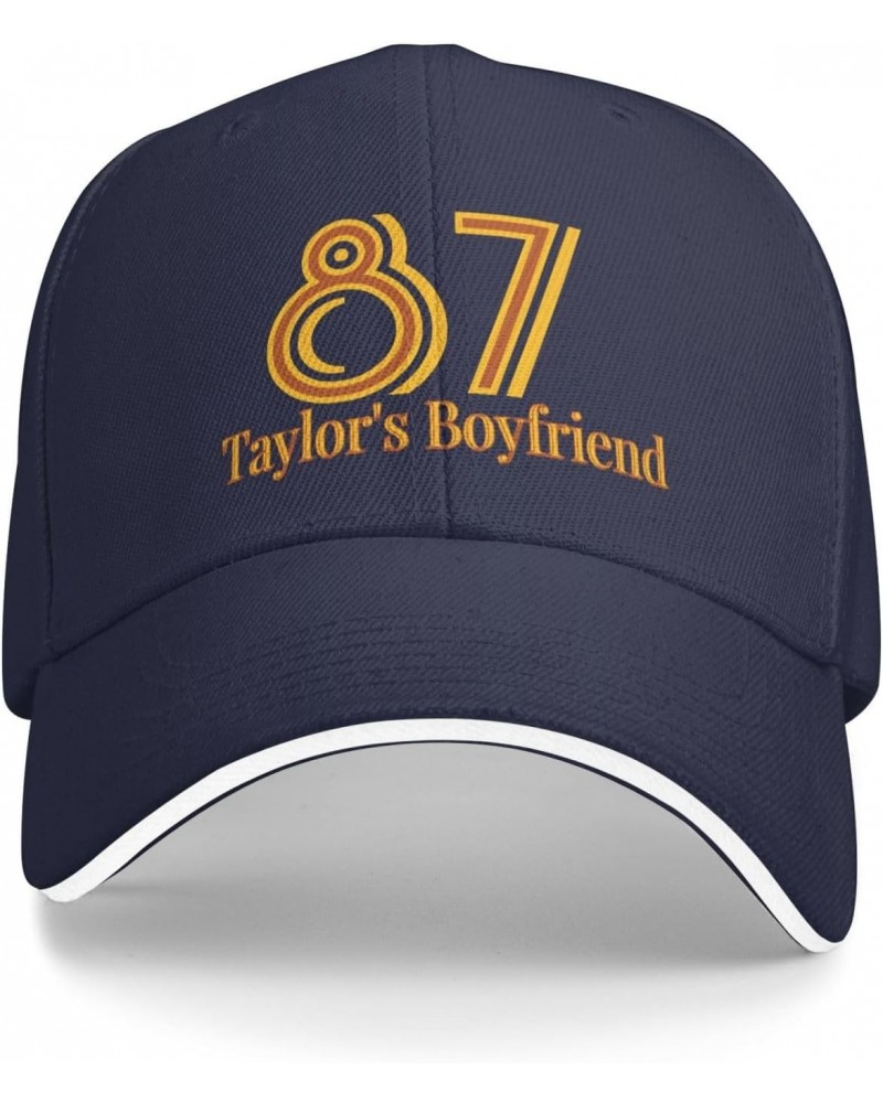 Original 87 Football Baseball Caps Taylor 's Boyfriend Football Adjustable Classic Funny Hats for Women & Men Navy Blue $13.4...