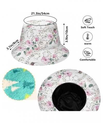 Hibiscus Hummingbirds Bucket Hat for Women Men Packable Bucket Hat Unisex Fishing Cap for Outdoor Travel Fall Winter Multicol...