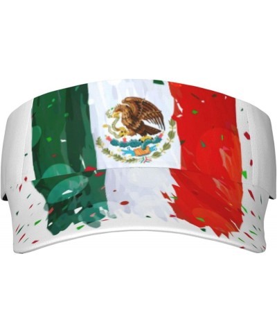 Cute Flag Hat Women Men Adjustable Flag Visor Hat Summer Fashion Sport Sun Cap Beach Flag Hat Mexico Flag 003 $12.36 Visors