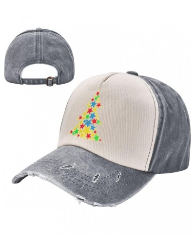 Christmas Tree Baseball Cap Adult Adjustable Casual Duck Tongue Hat Golf Caps Trucker Hats Gray $10.65 Baseball Caps