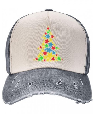 Christmas Tree Baseball Cap Adult Adjustable Casual Duck Tongue Hat Golf Caps Trucker Hats Gray $10.65 Baseball Caps