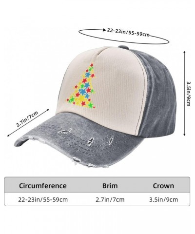 Christmas Tree Baseball Cap Adult Adjustable Casual Duck Tongue Hat Golf Caps Trucker Hats Gray $10.65 Baseball Caps