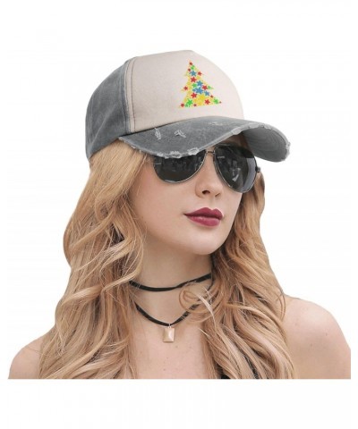 Christmas Tree Baseball Cap Adult Adjustable Casual Duck Tongue Hat Golf Caps Trucker Hats Gray $10.65 Baseball Caps