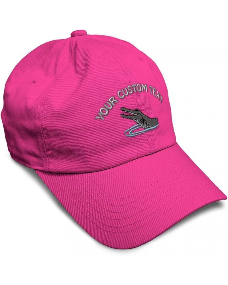 Soft Baseball Cap Wildlife Alligator Crocodile Reptile Wild Animals Antelope Cotton Dad Hats for Men & Women Hot Pink Persona...