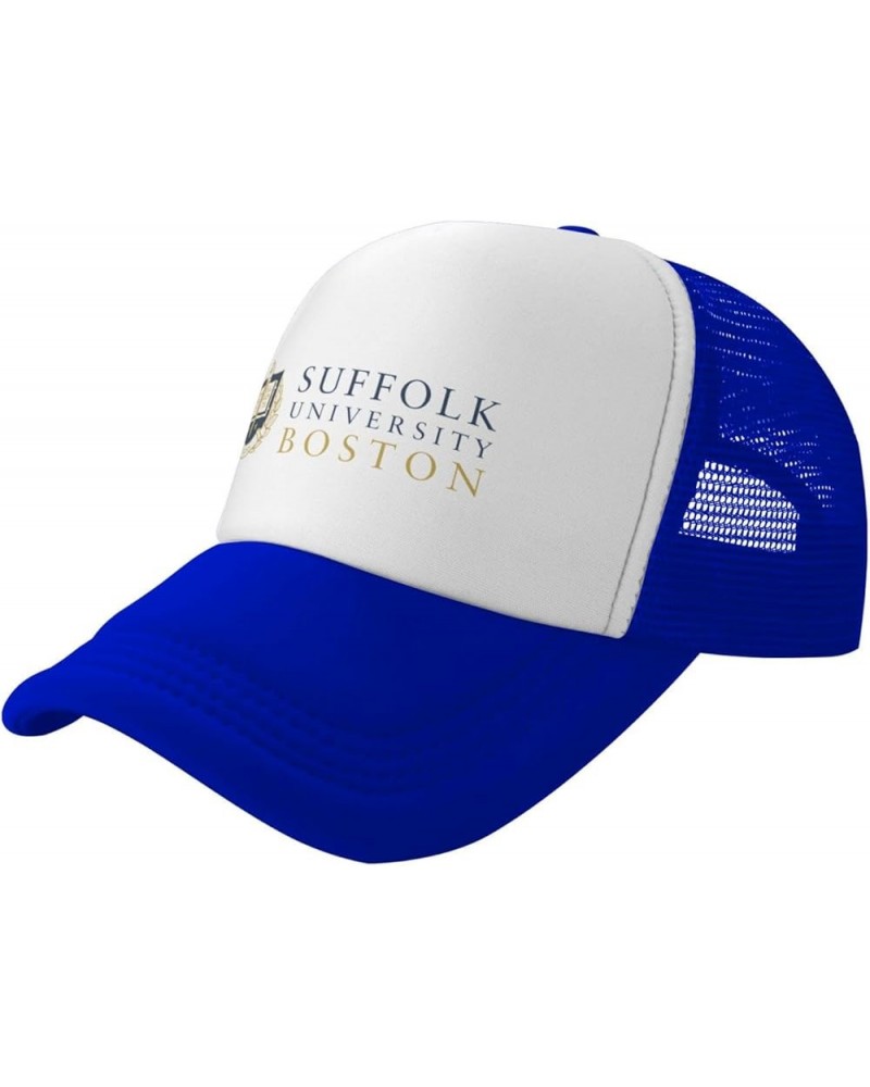 Suffolk University Trucker Hats for Both Men and Women - Mesh Baseball Snapback Hats Blue $9.89 Baseball Caps