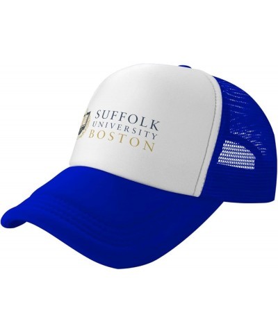 Suffolk University Trucker Hats for Both Men and Women - Mesh Baseball Snapback Hats Blue $9.89 Baseball Caps