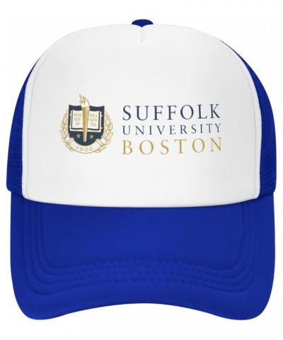 Suffolk University Trucker Hats for Both Men and Women - Mesh Baseball Snapback Hats Blue $9.89 Baseball Caps