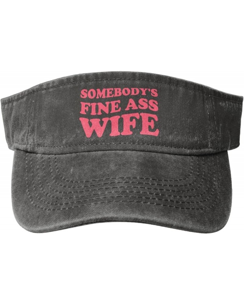 Somebody's Fine Ass Wife Sport Sun Visor Hats for Men & Women Empty Top Baseball Cap Sunscreen Visor Caps,Black Deep Heather ...