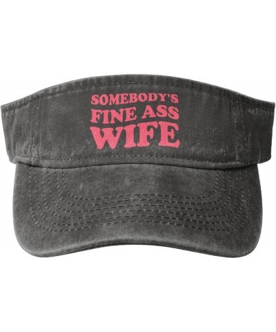 Somebody's Fine Ass Wife Sport Sun Visor Hats for Men & Women Empty Top Baseball Cap Sunscreen Visor Caps,Black Deep Heather ...