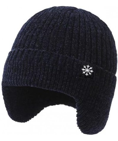 Knitted Hat Men's Winter Hat Knitted Wool Solid Color Beanie Hat Men's Warm Skull Hat Thickened Outdoor Ski Hat Coffee $16.22...