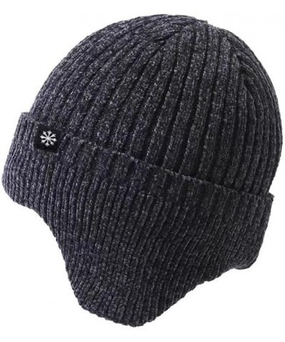 Knitted Hat Men's Winter Hat Knitted Wool Solid Color Beanie Hat Men's Warm Skull Hat Thickened Outdoor Ski Hat Coffee $16.22...