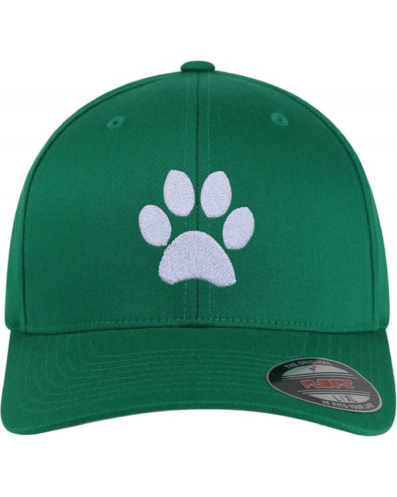 Flexfit Dog Paw Embroidered Baseball Cap Cute Puppy Black Small-Medium Green $17.69 Baseball Caps