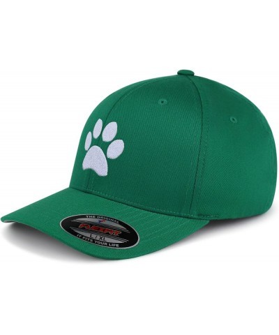 Flexfit Dog Paw Embroidered Baseball Cap Cute Puppy Black Small-Medium Green $17.69 Baseball Caps