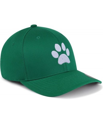 Flexfit Dog Paw Embroidered Baseball Cap Cute Puppy Black Small-Medium Green $17.69 Baseball Caps