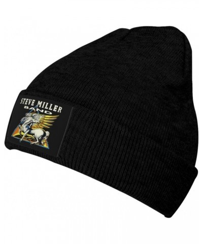 Steve Pop Singer Miller Knit Hat Unisex-Adults Soft Cuffed Cap Casual Fashion Beanie Hats for Cold Weather Ski Black $11.03 S...