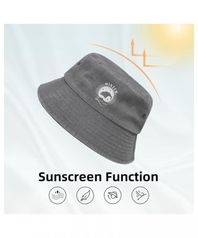 Winter Wonderful Bucket Hat for Women Men Summer Travel Sun Hat Outdoor Cap Funny Bucket Hats Gray $10.23 Bucket Hats