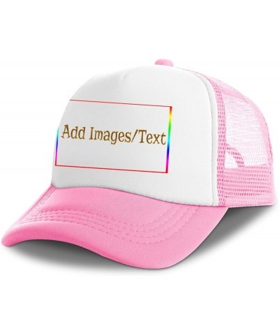 Personalized Sun Hat Add Images Text Curved Mesh Hat Thanksgiving Gifts Pink 0 $12.87 Sun Hats