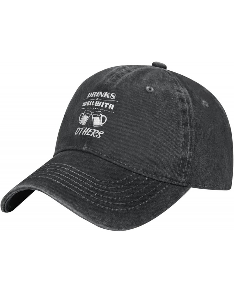 Adult Vintage Trucker Dad Hat,Easily Distracted by Horses,Baseball Cap Funny Cowboy Hat Black8 $9.86 Baseball Caps