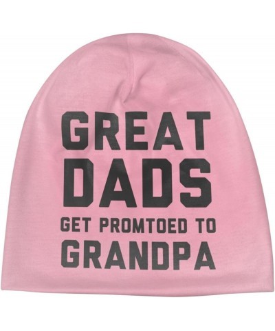 Great Dads Get Promoted to Grandpas Beanie Hat Men Winter Hats Women Skull Cap Slouchy Hats Knit Hedging Hat Black Pink $9.03...