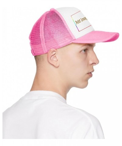 Personalized Sun Hat Add Images Text Curved Mesh Hat Thanksgiving Gifts Pink 0 $12.87 Sun Hats