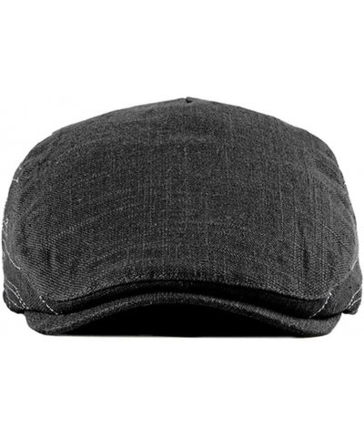 Mens Womens Summer Thin Plain Flat Cap Hat Adjustable Black $9.87 Newsboy Caps