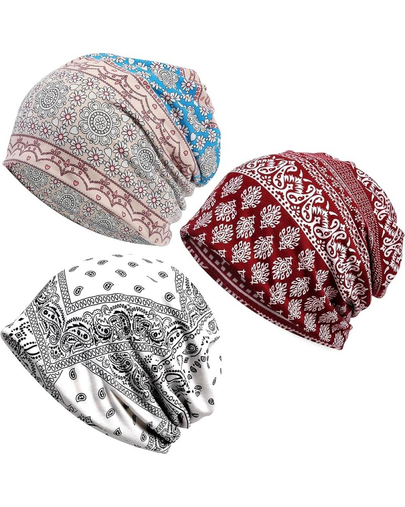 Women's Baggy Casual Chemo Beanie Cap 3 Pack-m $19.37 Skullies & Beanies