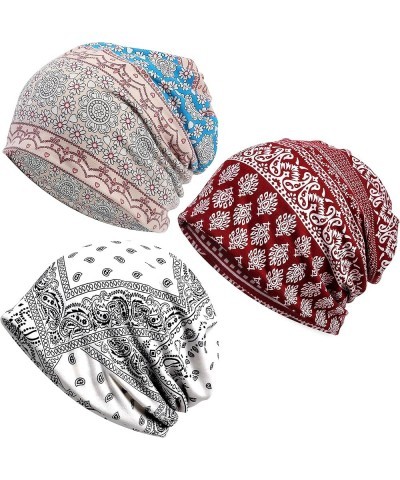 Women's Baggy Casual Chemo Beanie Cap 3 Pack-m $19.37 Skullies & Beanies