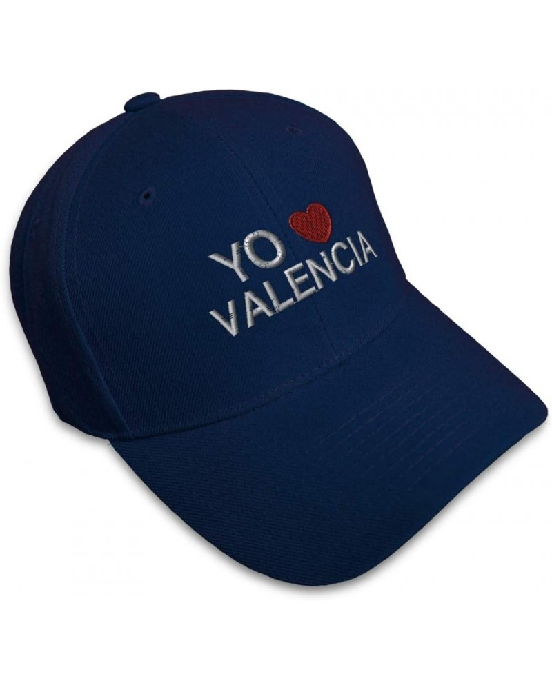 Baseball Cap Yo Amo Valencia Spanish Embroidery Foreign Languages Navy Design Only $11.07 Baseball Caps