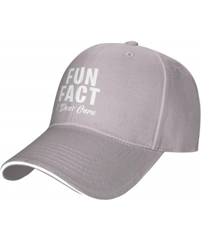 Fun Fact I Don't Care Funny Gifts Baseball Cap Men Hats Sun Hat for Women Cowboy hat Dad Hat Trucker hat Black Gray $8.72 Bas...