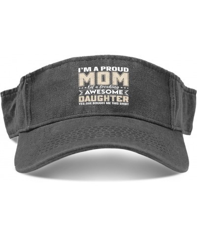 I'm A Proud Mom of A Freaking Awesome Daughter Hat Sun Visor for Teens Visor Hats Stylish Sports $17.48 Visors