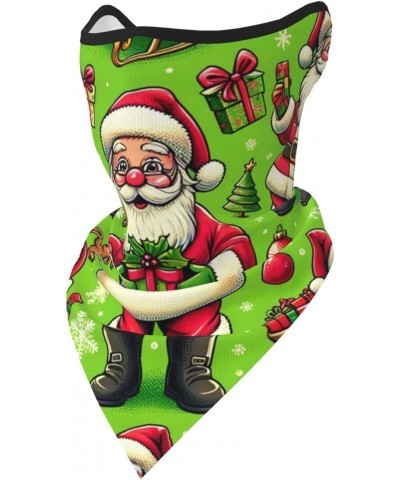 Reusable Face Cover Bandana Neck Gaiter Santa-Claus-Merry-Christmas Breathable Outdoor Balaclavas $10.99 Scarves