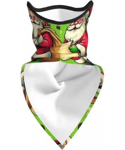 Reusable Face Cover Bandana Neck Gaiter Santa-Claus-Merry-Christmas Breathable Outdoor Balaclavas $10.99 Scarves