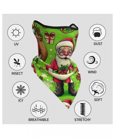 Reusable Face Cover Bandana Neck Gaiter Santa-Claus-Merry-Christmas Breathable Outdoor Balaclavas $10.99 Scarves