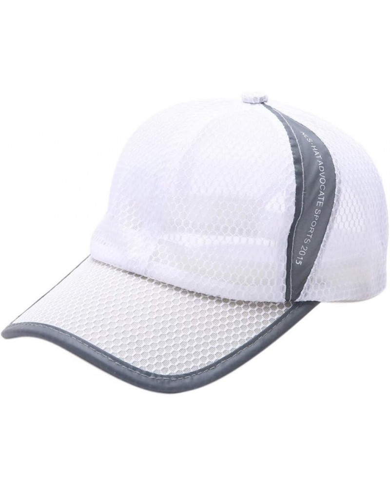 Baseball Mesh Men Cap Sport Breathable Women Hats Summer Baseball Caps Baseball Caps for Infant Boys White $6.67 Baseball Caps