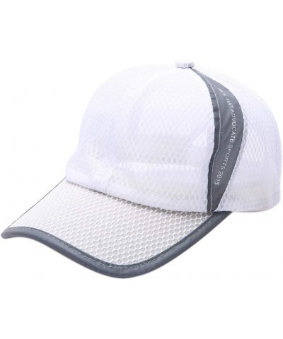 Baseball Mesh Men Cap Sport Breathable Women Hats Summer Baseball Caps Baseball Caps for Infant Boys White $6.67 Baseball Caps