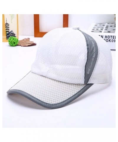 Baseball Mesh Men Cap Sport Breathable Women Hats Summer Baseball Caps Baseball Caps for Infant Boys White $6.67 Baseball Caps