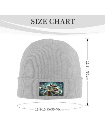 Deep Rock Knit Hat Cap Galactic Warm Beanie Hats Funny Beanie Knit Hats Winter Skiing Slouchy Warm Cap Black Gray $12.00 Skul...