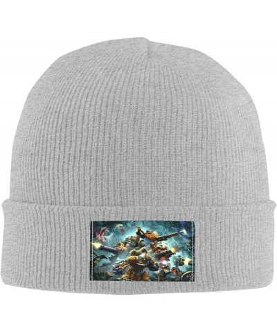 Deep Rock Knit Hat Cap Galactic Warm Beanie Hats Funny Beanie Knit Hats Winter Skiing Slouchy Warm Cap Black Gray $12.00 Skul...