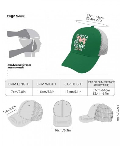 Cow Baseball Cap Just A Girl Who Loves Cows Dad Hat, Funny Hat for Men Green $9.43 Baseball Caps