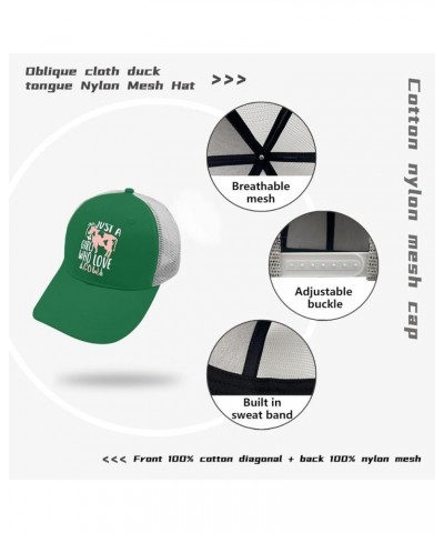 Cow Baseball Cap Just A Girl Who Loves Cows Dad Hat, Funny Hat for Men Green $9.43 Baseball Caps