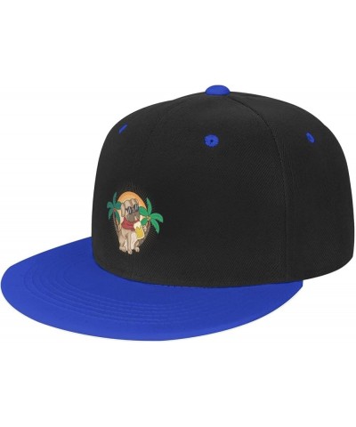 Cool Dog Baseball Cap for Men Women Snapback Hat Adjustable Flat Bill Hats Blue $12.11 Baseball Caps